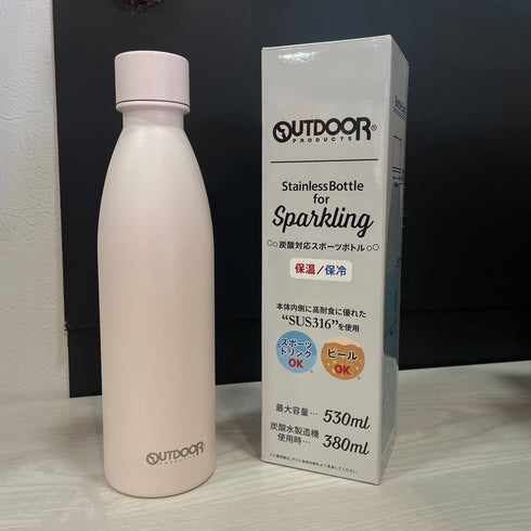 OUTDOOR アウトドア 炭酸対応スポーツボトル 水筒 530mlペールピンク - ナショナルマート通販